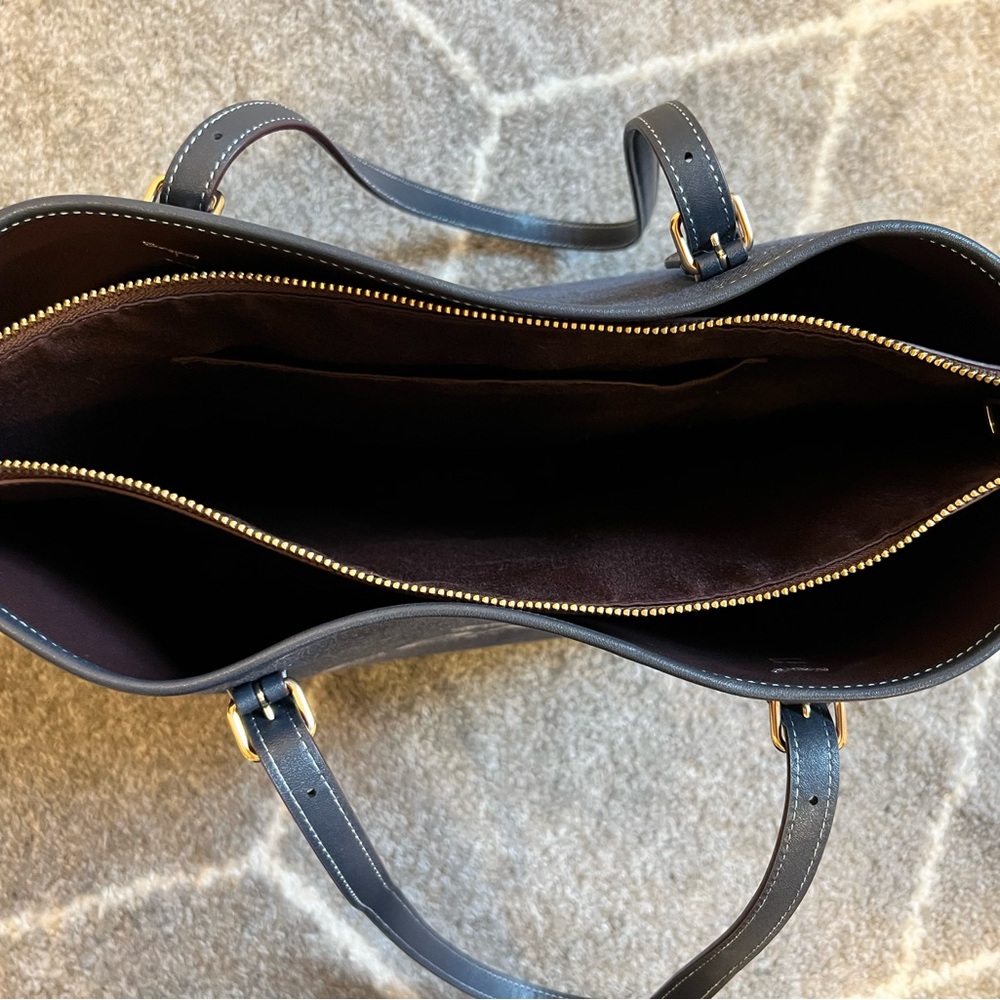 Coach denim and leather large tote bag EUC - Picture 9 of 16